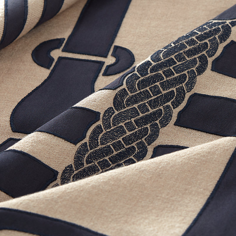 ★HERMES★2025ss★コーチング・レリーフ★刺繍★シルクニット Coaching twill applique scarf 120 | Hermès Mainland China